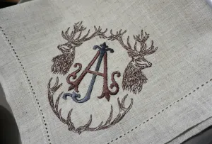 #052 | Brown deer | Linen napkins