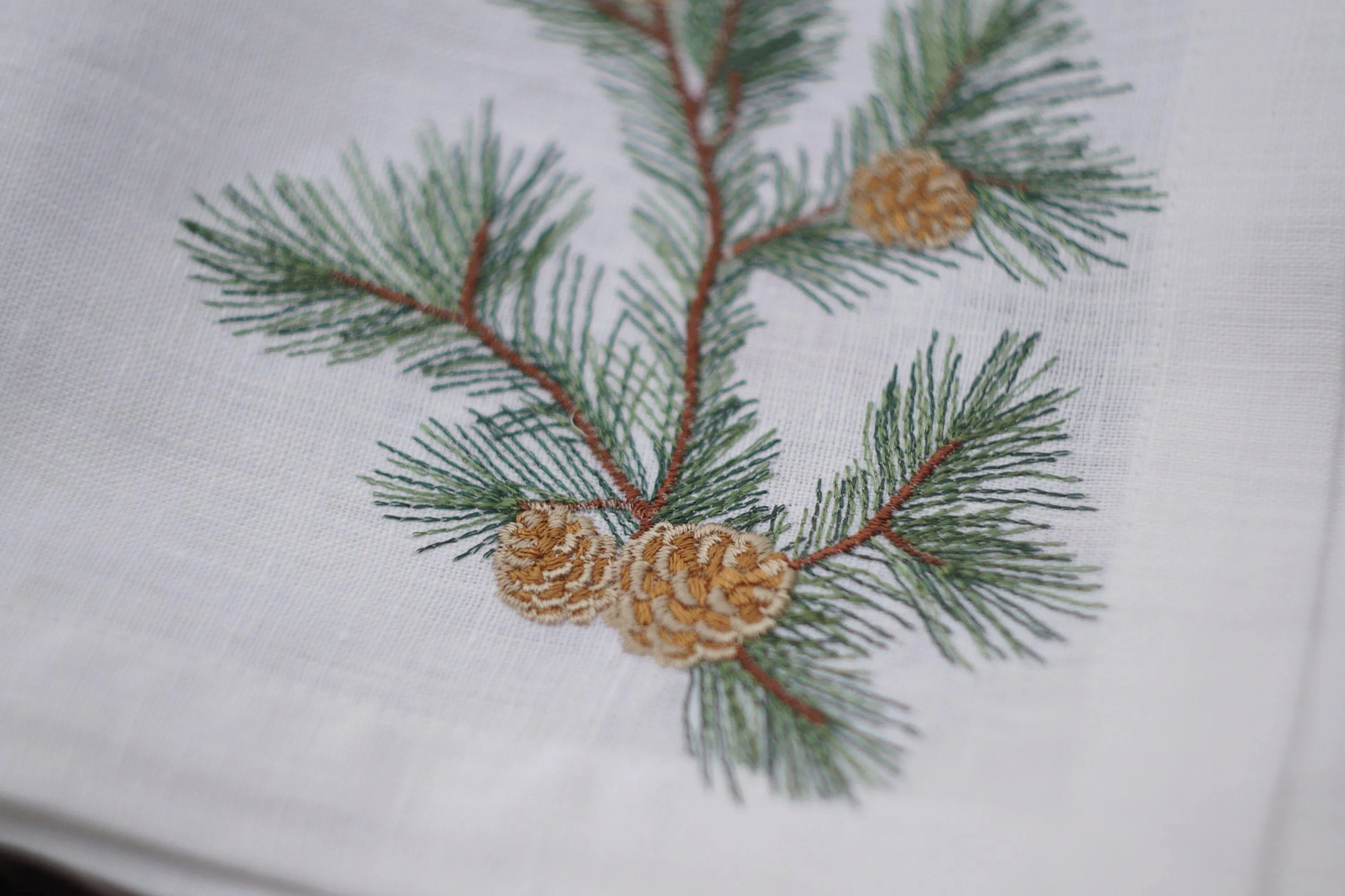 #055 | Pine Branch | Linen napkins