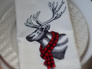 #056 | Deer with a scarf | Linen napkins