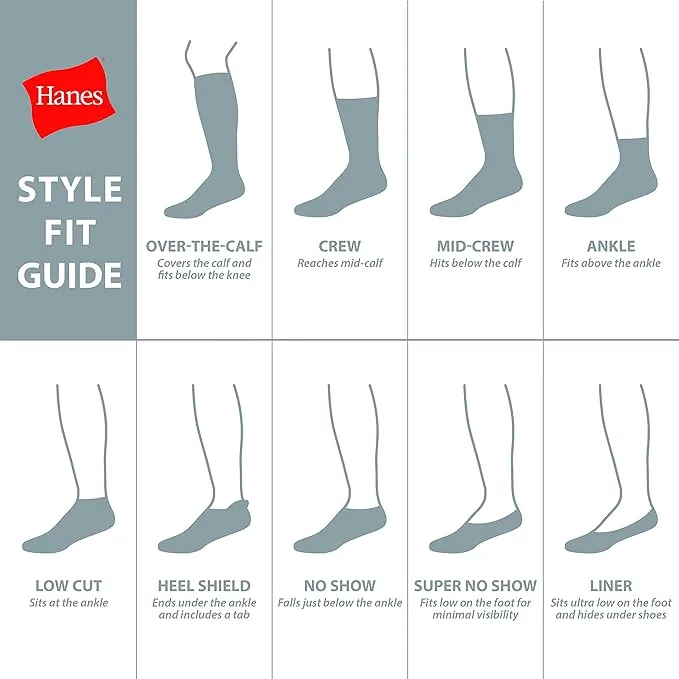 12-Pack Hanes Xtemp No Show Socks - Grey