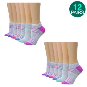 12-Pack Hanes Xtemp No Show Socks - Grey