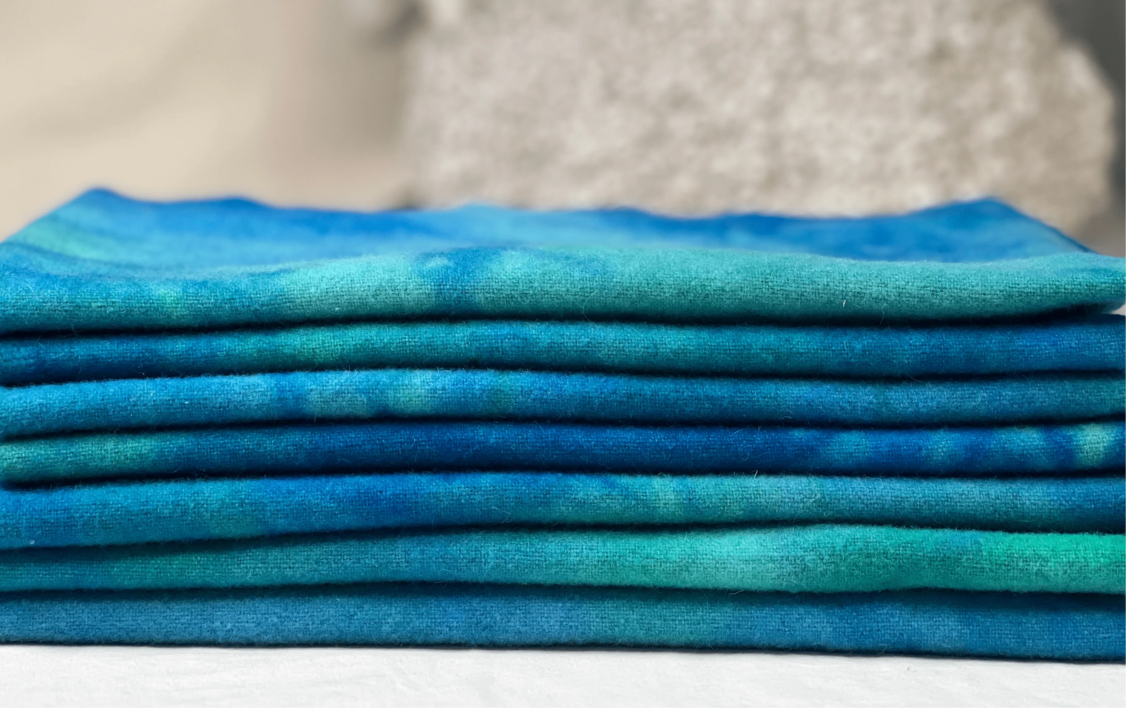 $14 Wool Cloth Swatch - Ocean Teal