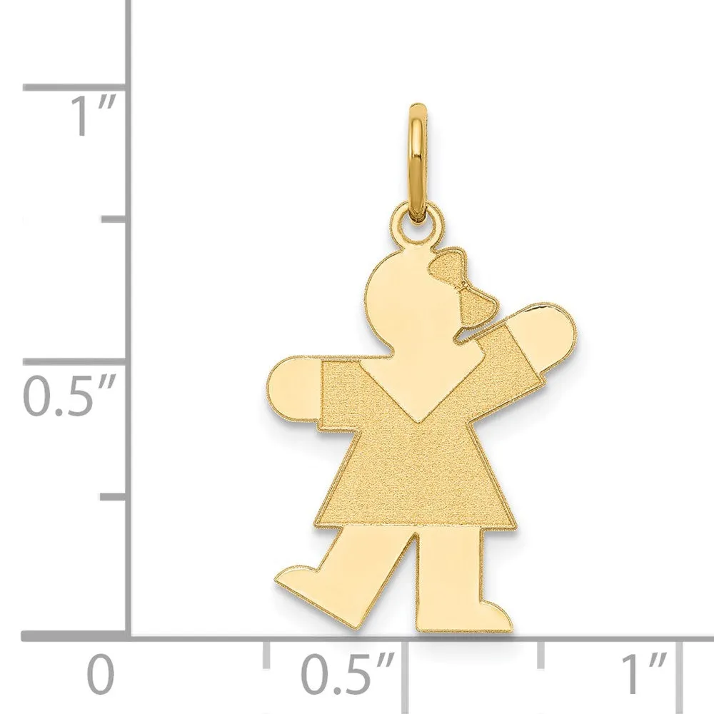 14k Yellow Gold Kid Charm