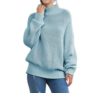 2020 autumn and winter thick line sweater women curled bat sleeve sweater