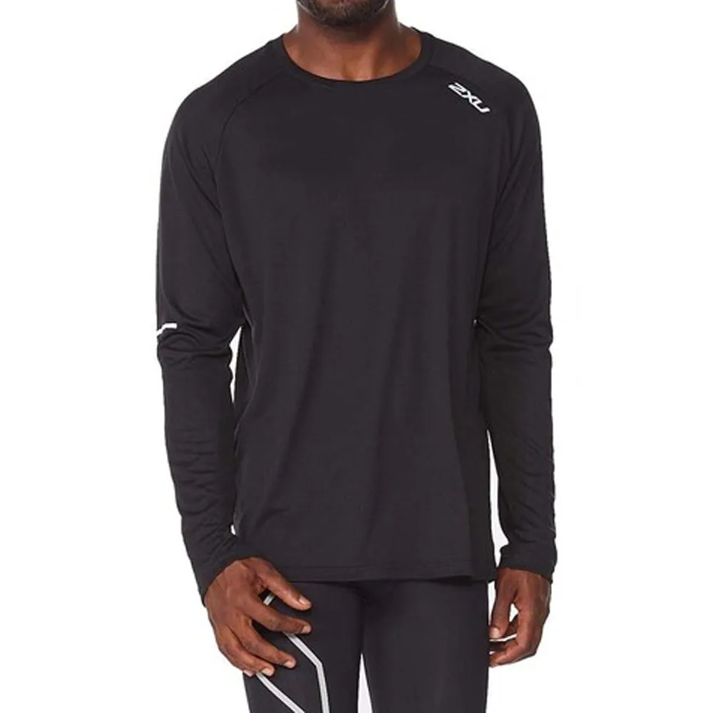 2XU Aero Long Sleeve - Black/Silver Reflective