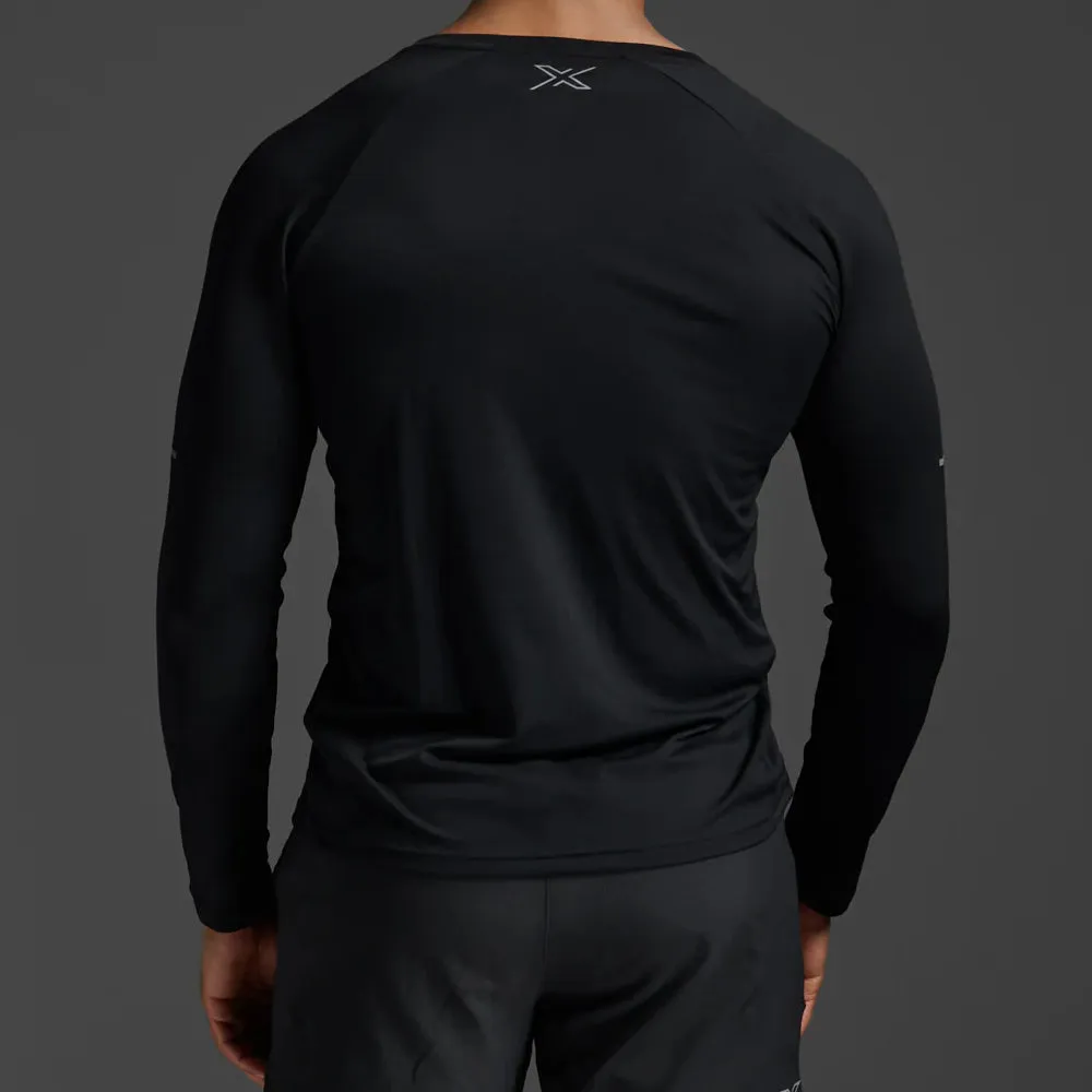 2XU Aero Long Sleeve - Black/Silver Reflective