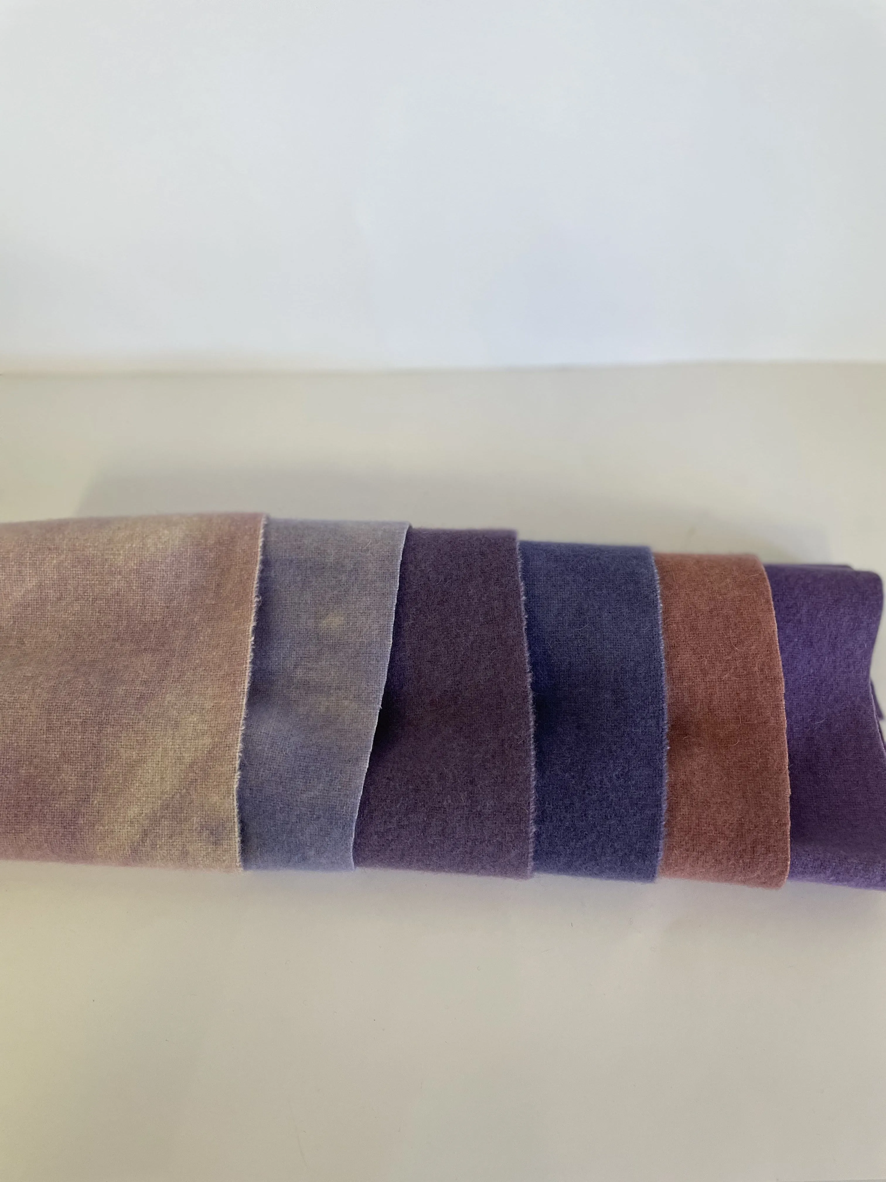 $3 Hand-Dyed Wool Swatch - Shades of Purple