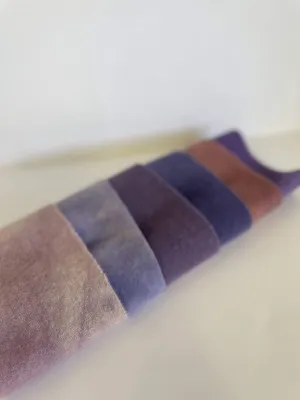 $3 Hand-Dyed Wool Swatch - Shades of Purple