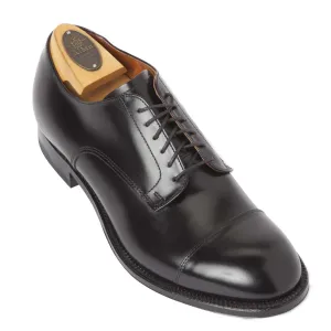 558 - Modified Cap Toe Blucher in Black Calfskin