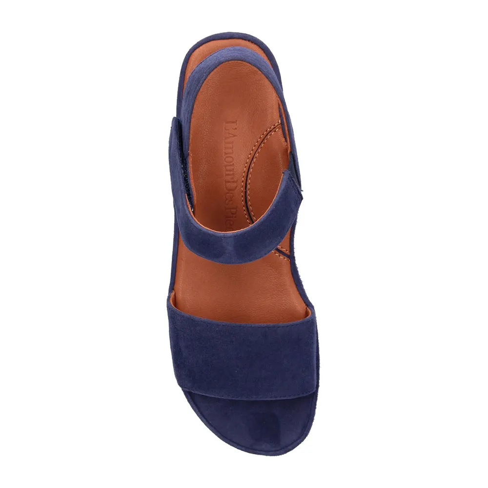 Abrilla Sandal - Navy Kid Suede