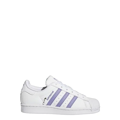 adidas Originals Girl's Superstar (Big Kid) White/Magic Lilac/Energy Ink 6 Big Kid M