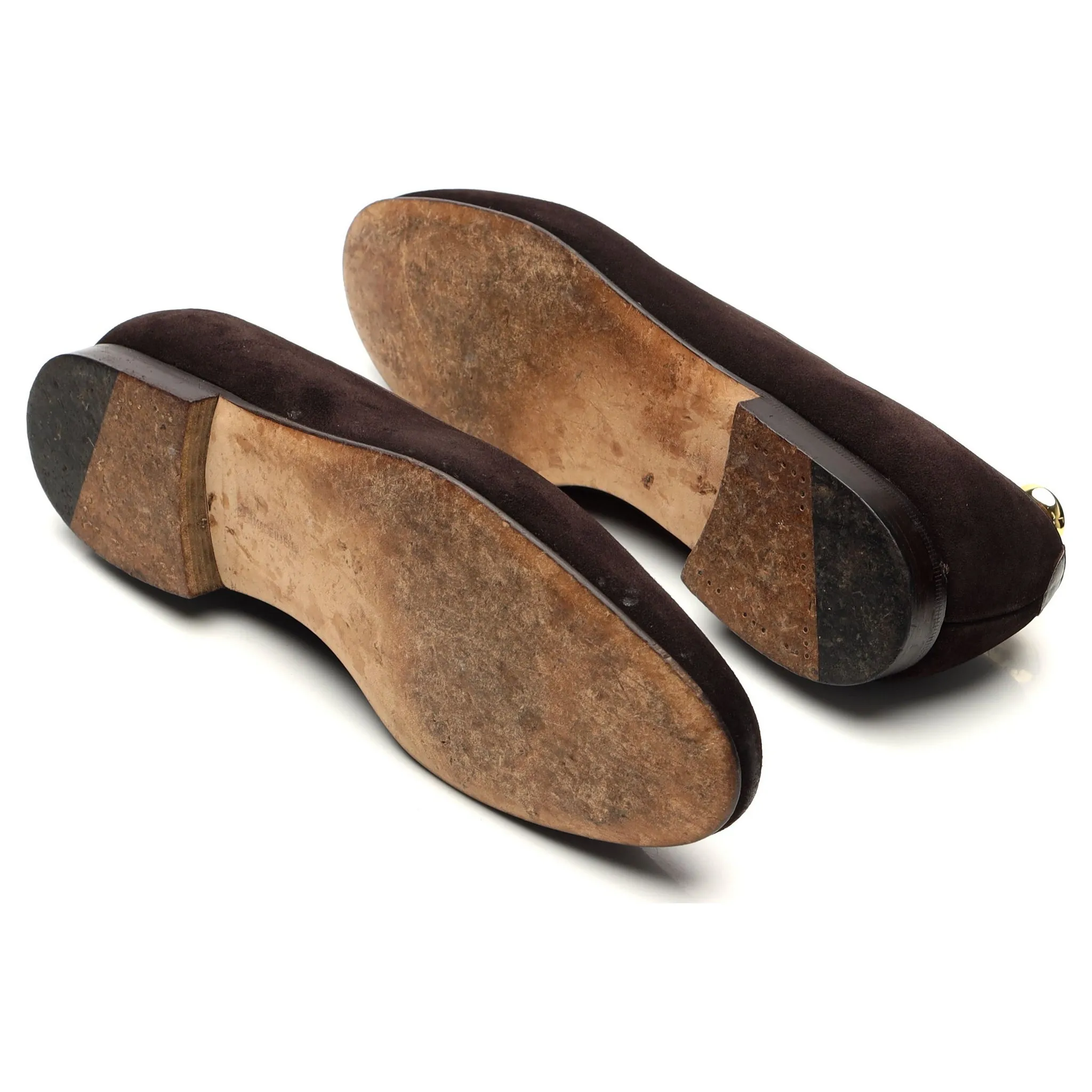 'Albert' Dark Brown Suede Slippers UK 10 E