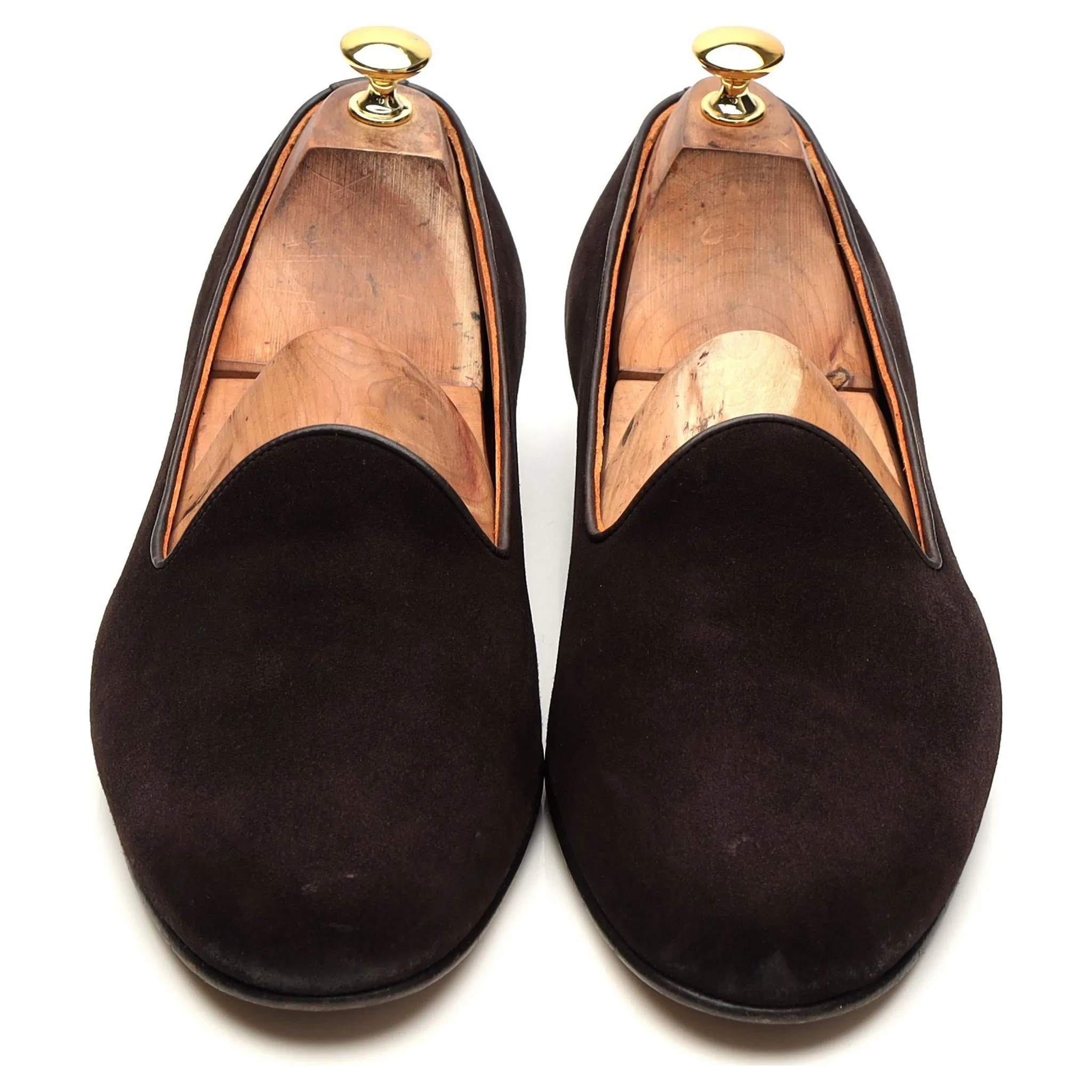 'Albert' Dark Brown Suede Slippers UK 10 E