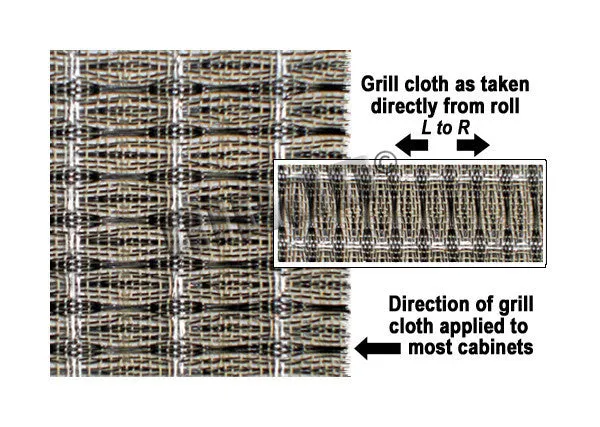 Amp grill cloth - Ampeg style - black/silver - 36" width (per yard)