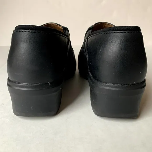 Ariat Black Leather Safety Clog Steel Toe Slip On 9