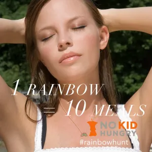 Atelier All Day 14K Gold Vermeil #RAINBOWHUNT Pendant with a Rainbow of CZs, benefitting No Kid Hungry
