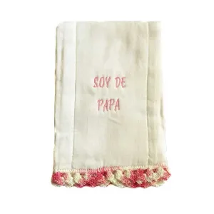 Baby Burp Cloth Diaper Embroidered Daddy