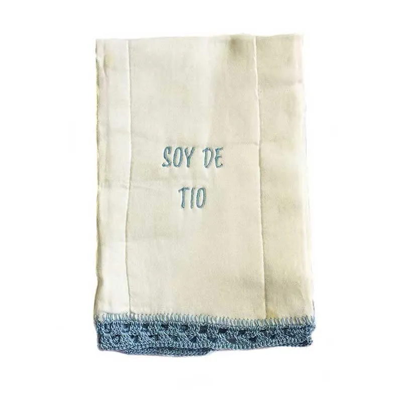 Baby Burp Cloth Diapers Embroidered Uncle
