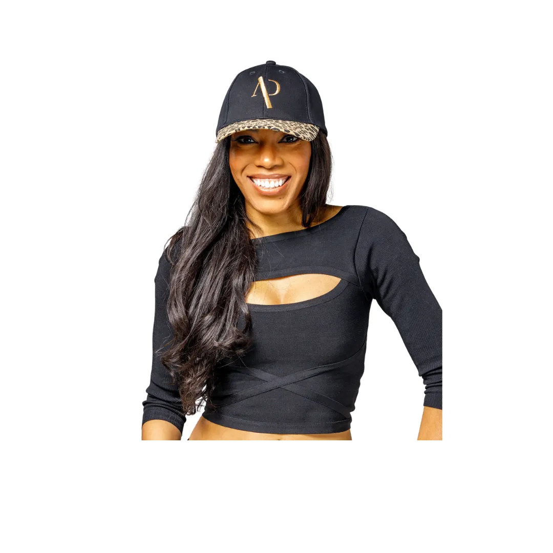 Backless Cap - Black Leopard