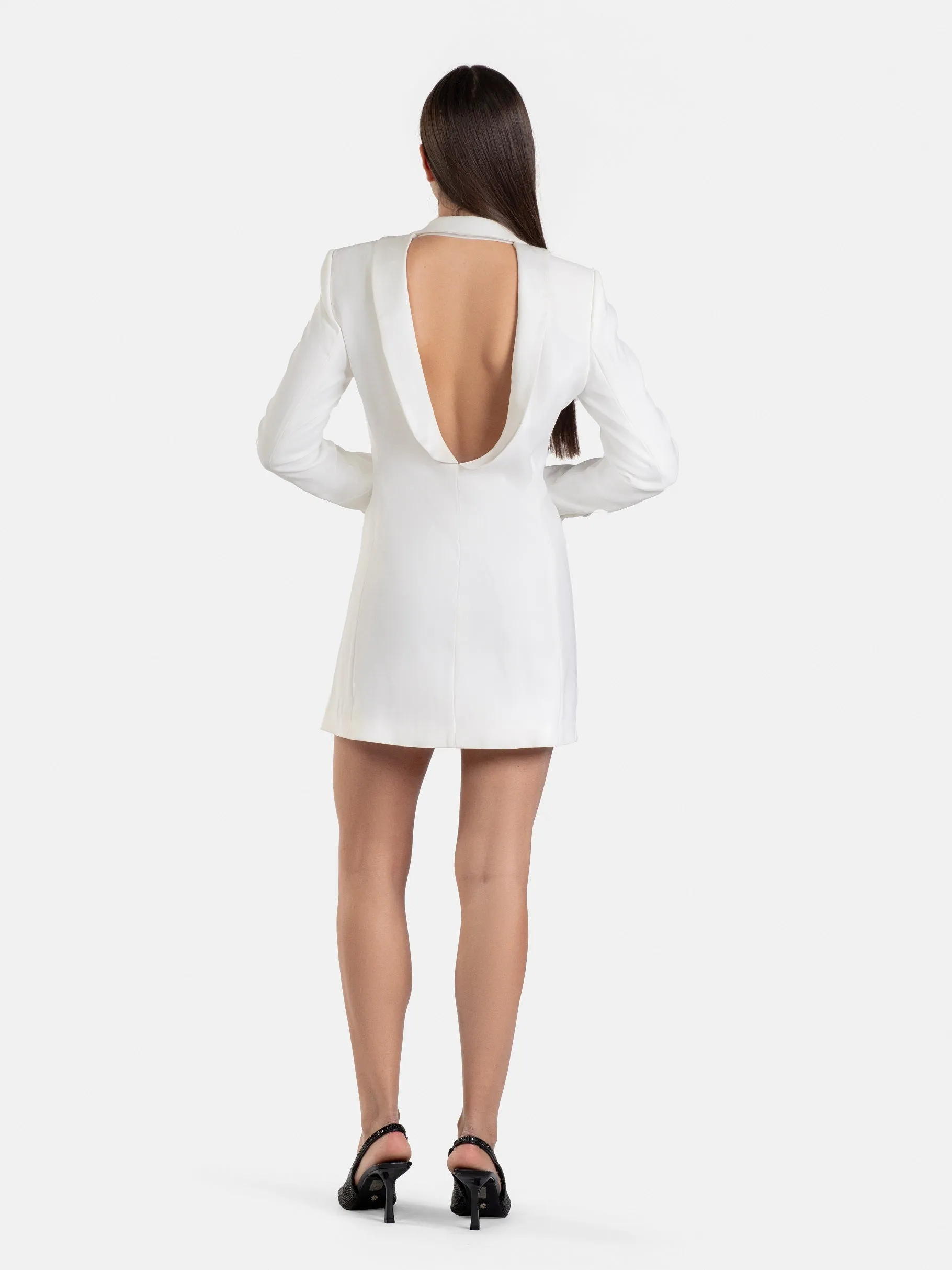 Backless Tuxedo Dress