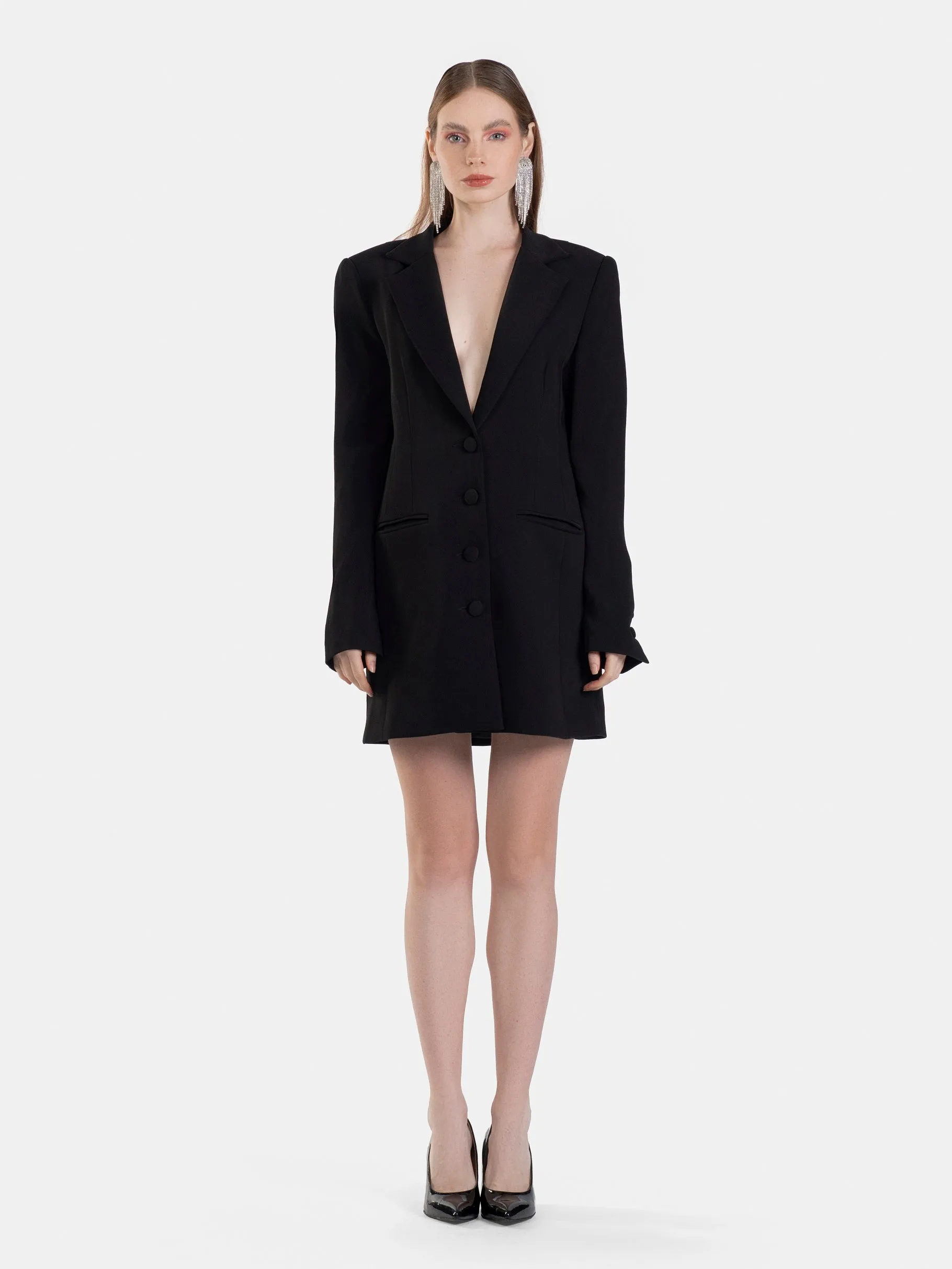 Backless Tuxedo Dress