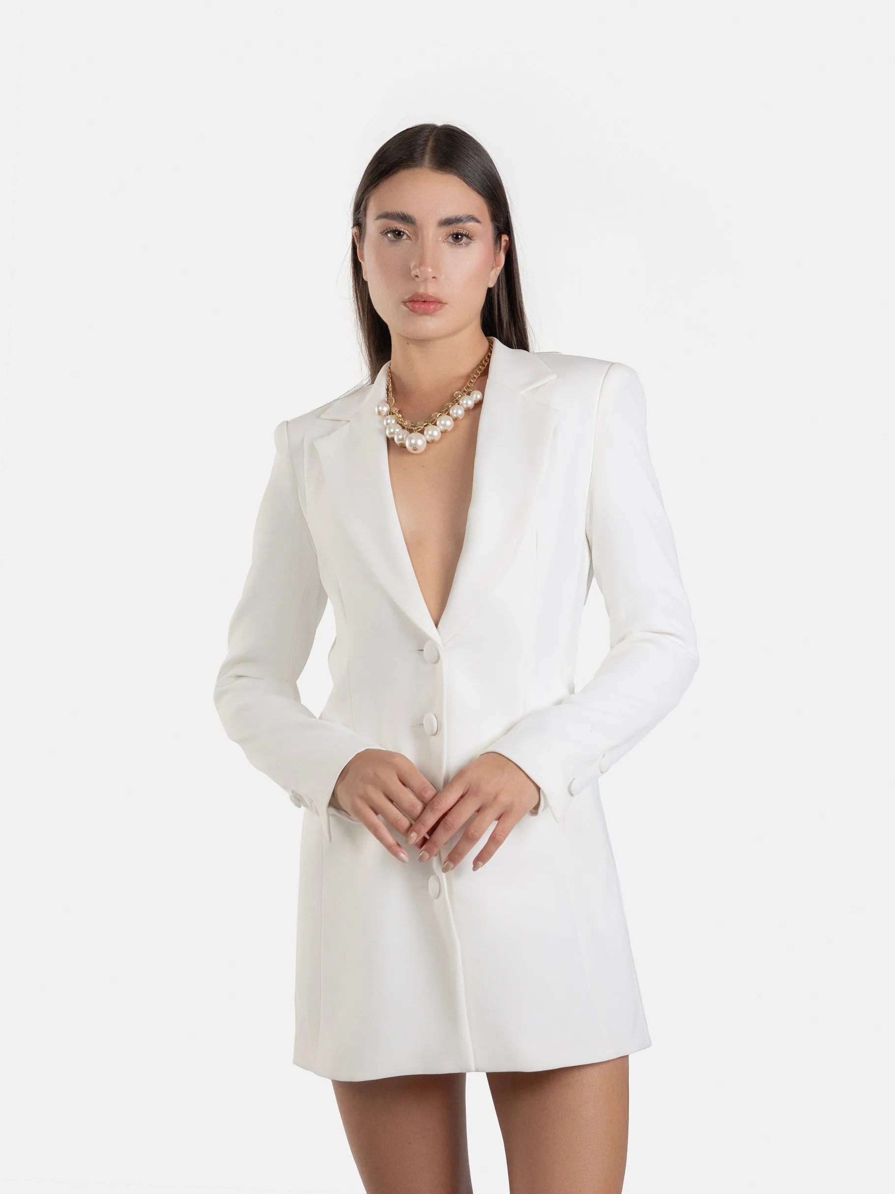 Backless Tuxedo Dress