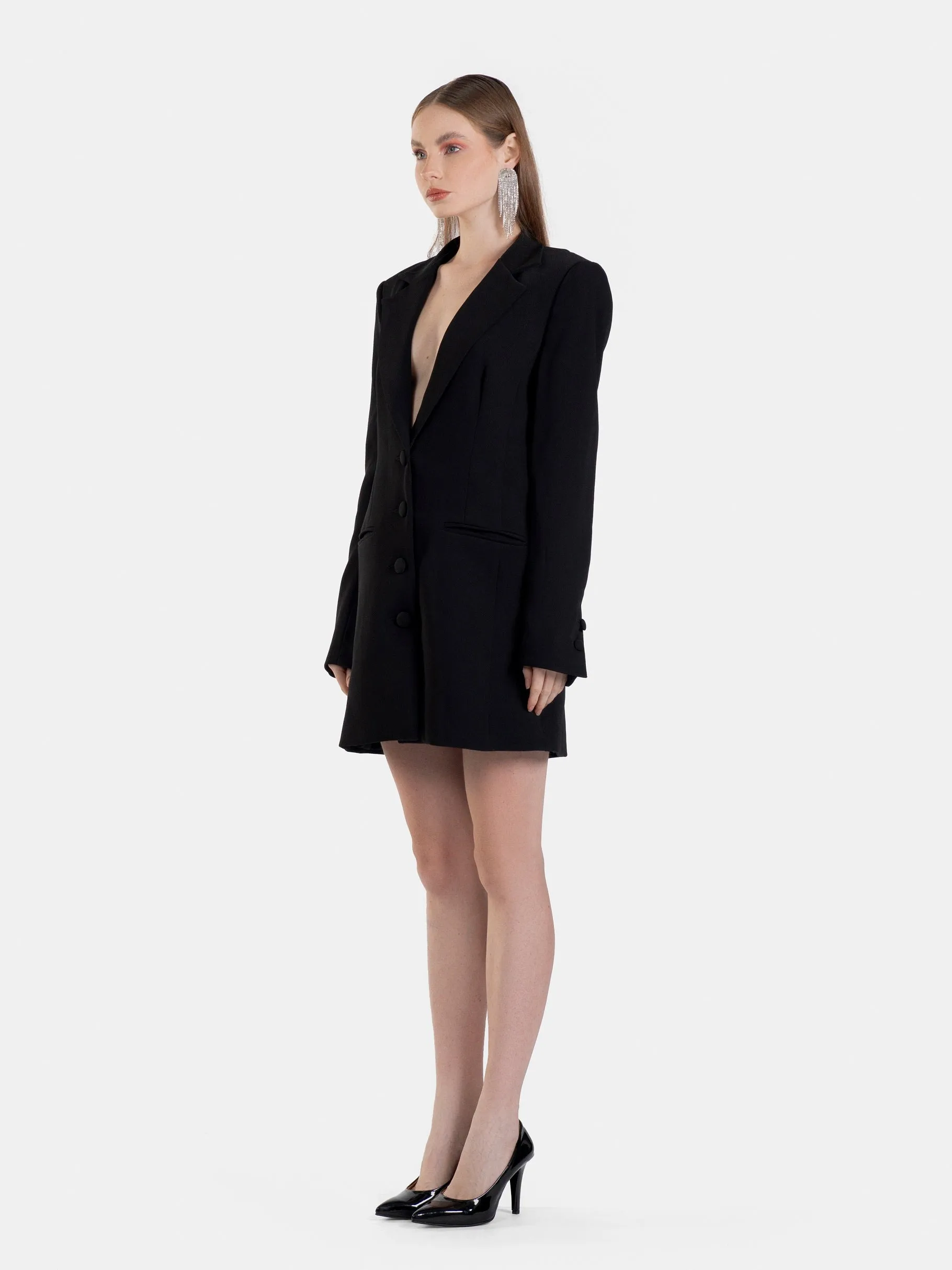 Backless Tuxedo Dress