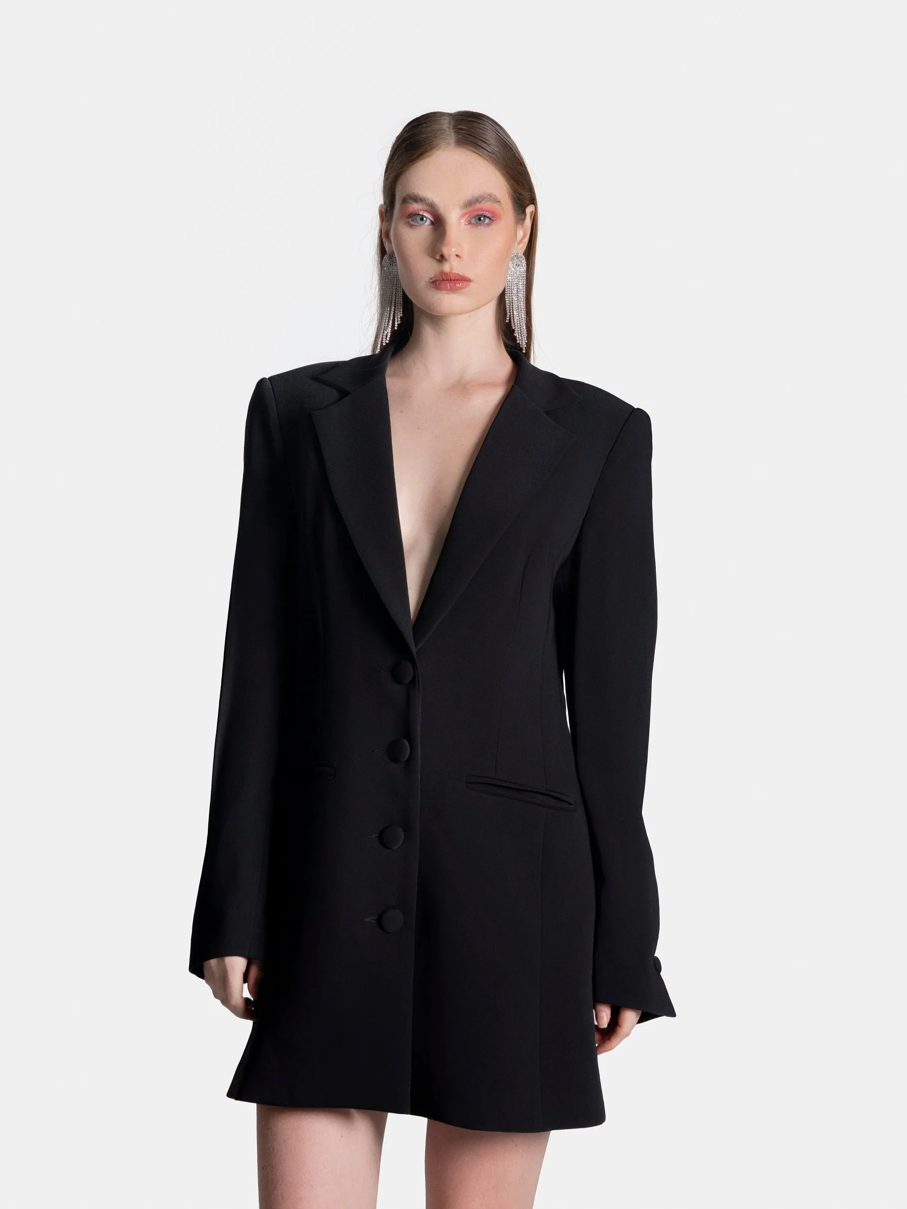 Backless Tuxedo Dress