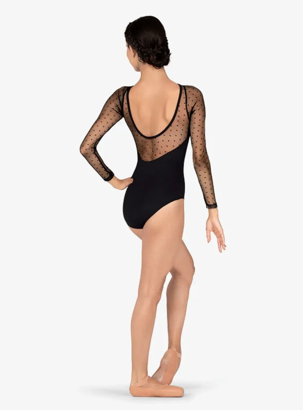 Baltogs | Mesh Dot Long Sleeve Leotard