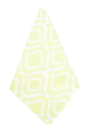 bargello citron yellow printed cloth dinner napkins