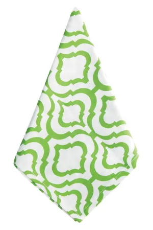 bargello grass green printed cloth dinner napkins