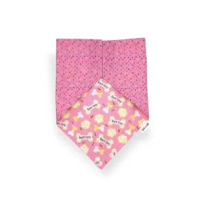 Barkday Pink Slip On Bandana