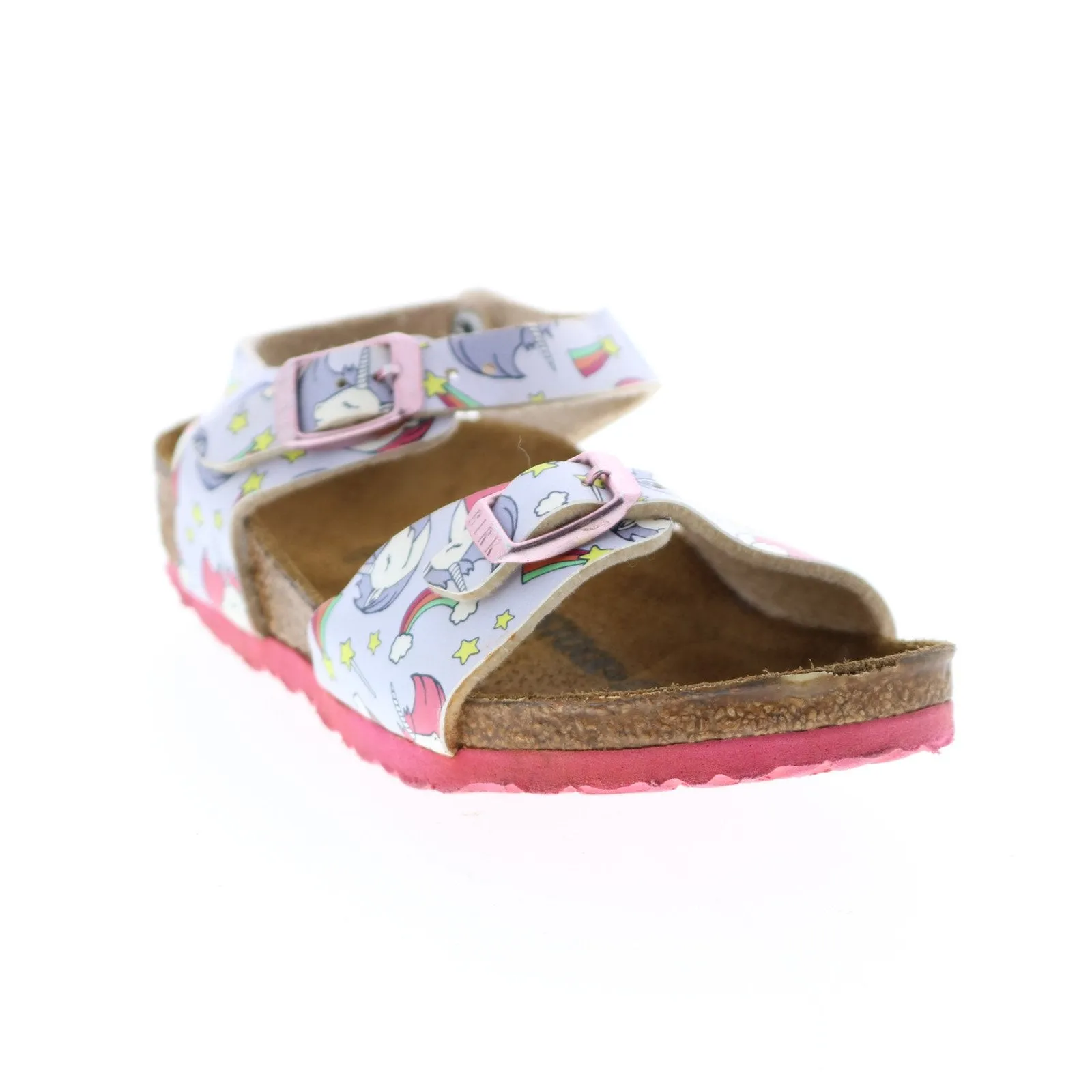 Birkenstock Rio Kid Birko Flor Boys Blue Narrow Slingback Sandals Shoes