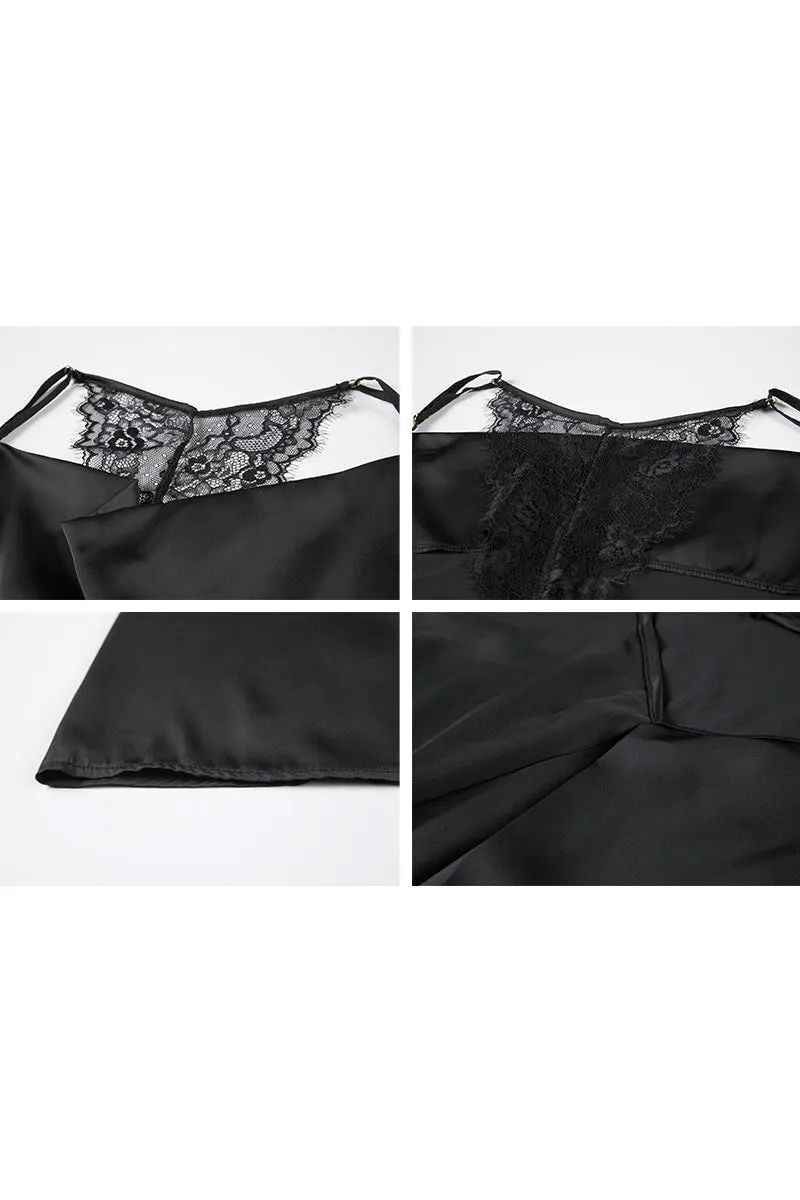 BK612 Backless Lace Strap Mini Dress