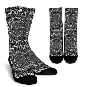 Black and White Mandala socks