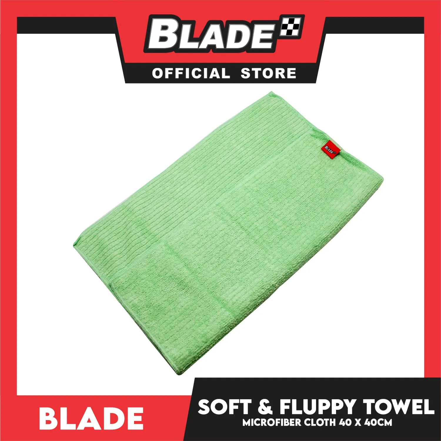 Blade Microfiber Cloth Soft and Fluffy Towel 40cm x 40cm (Green)
