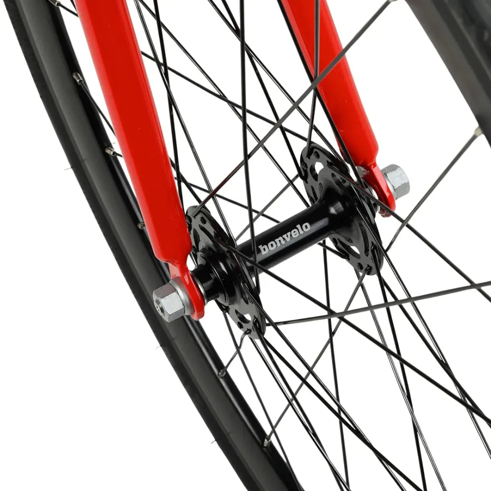 bonvelo Singlespeed & Fixie Bike BLIZZ Red Flag L