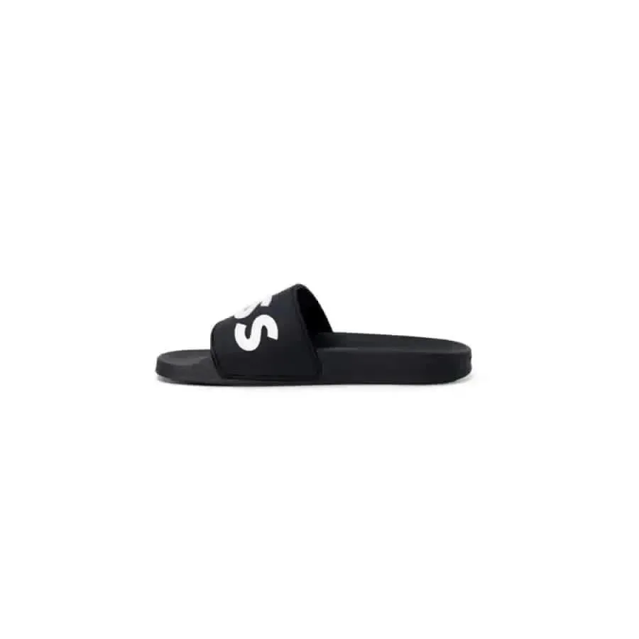 Boss Men Black Slippers Spring Summer Collection 100% Polyester