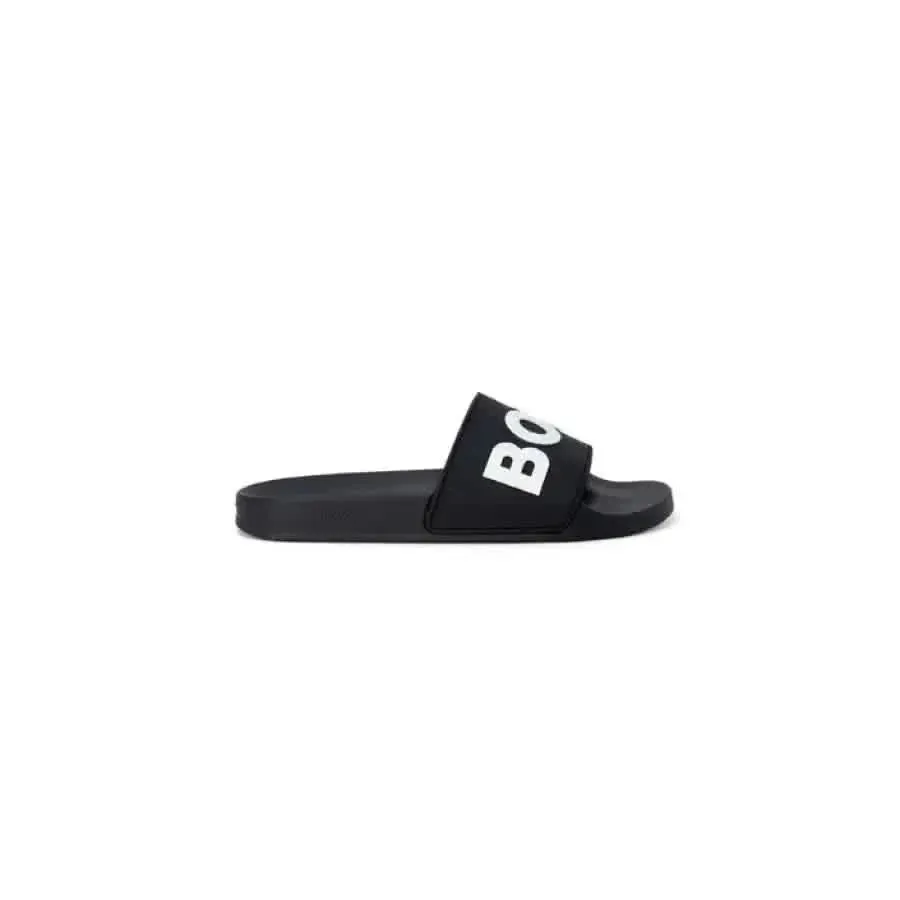Boss Men Black Slippers Spring Summer Collection 100% Polyester