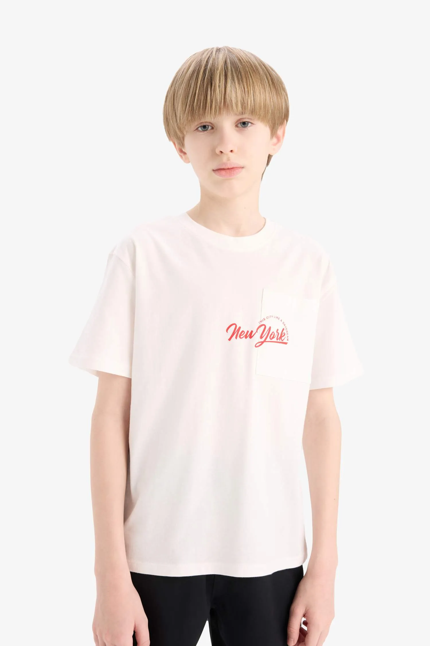 Boy Crew Neck Printed Short Sleeve T-Shirt