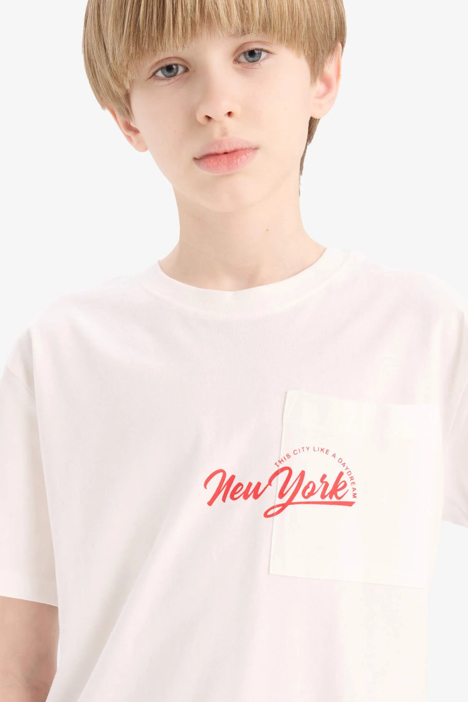 Boy Crew Neck Printed Short Sleeve T-Shirt