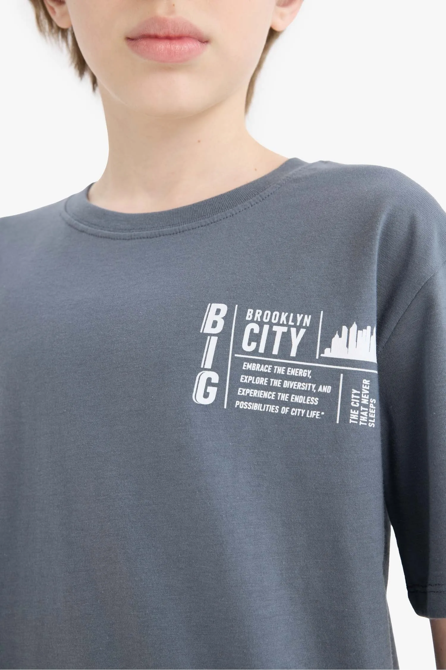 Boy Crew Neck Printed Short Sleeve T-Shirt