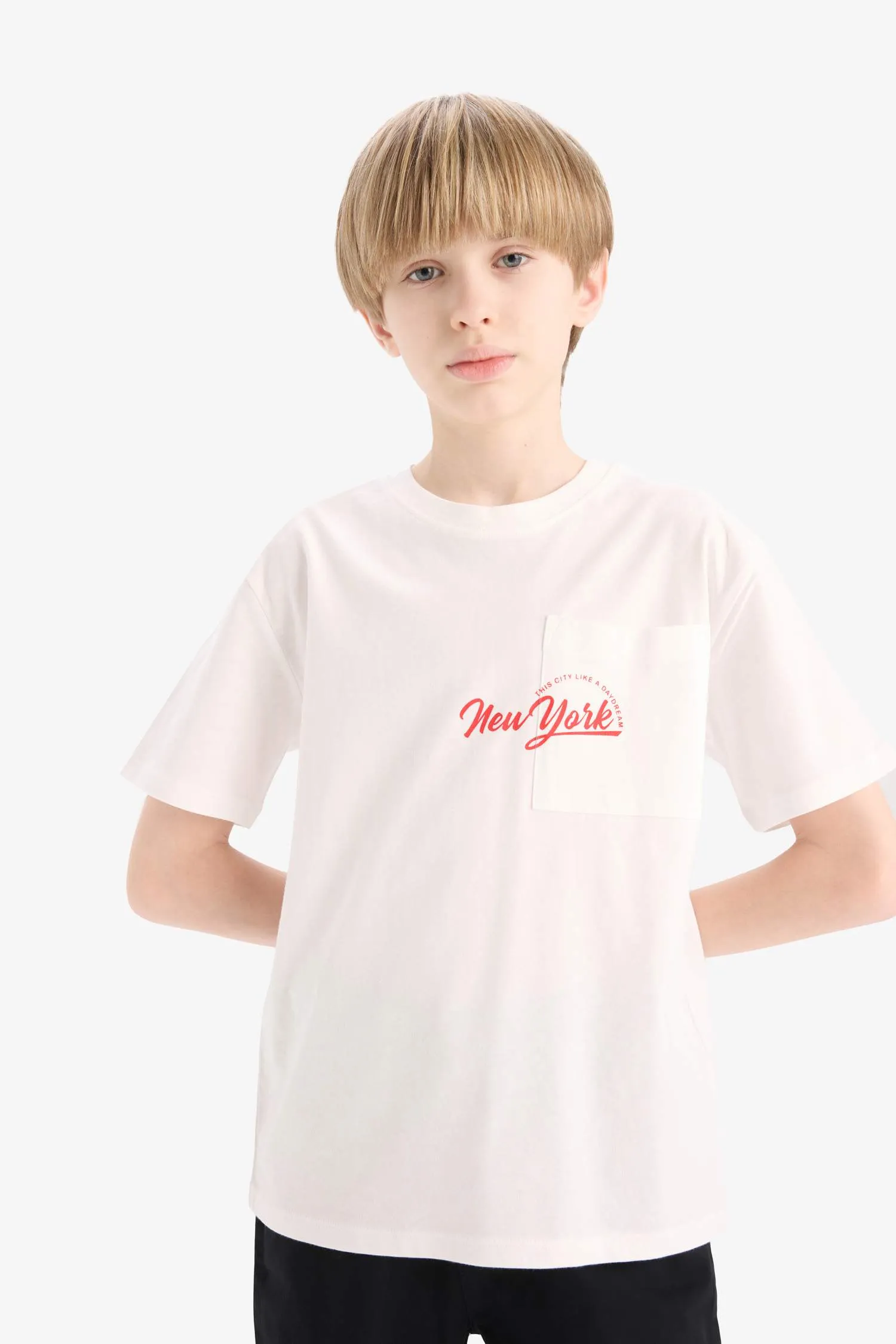 Boy Crew Neck Printed Short Sleeve T-Shirt