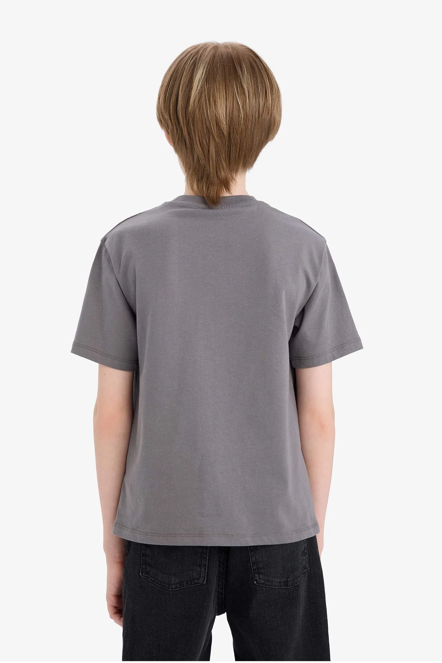 Boy Crew Neck Skateboard Printed Short Sleeve T-Shirt