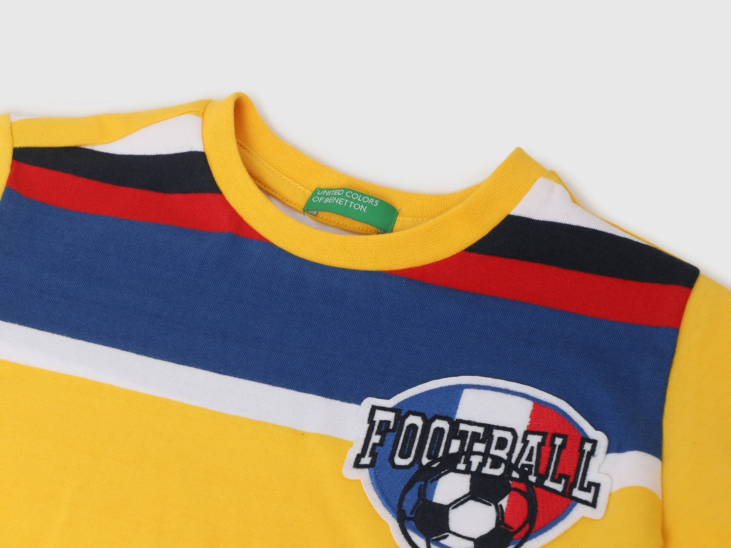 Boys Colorblock Round Neck T-Shirt