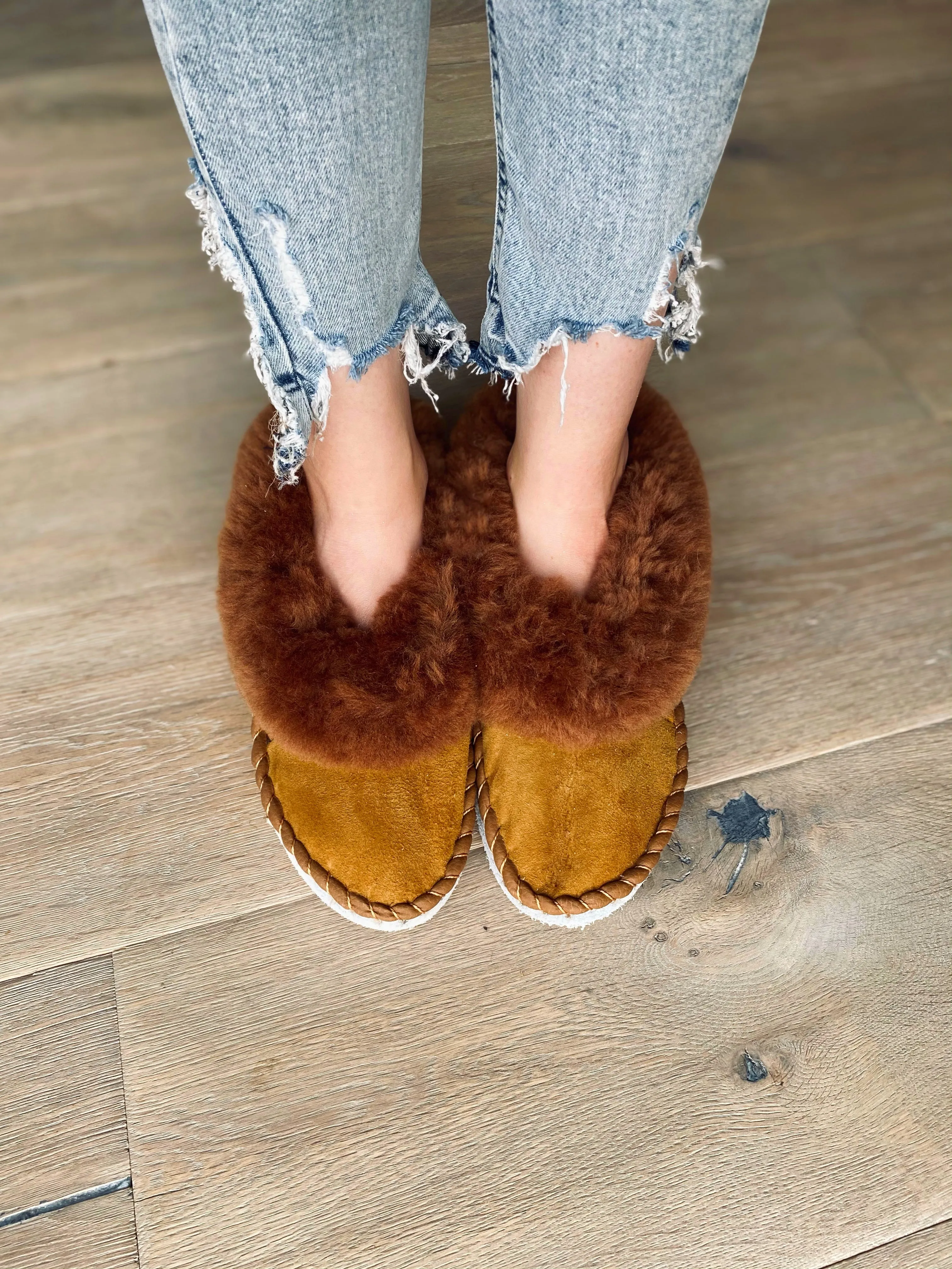 Brown Range Sheepskin Slippers Lucky Dip