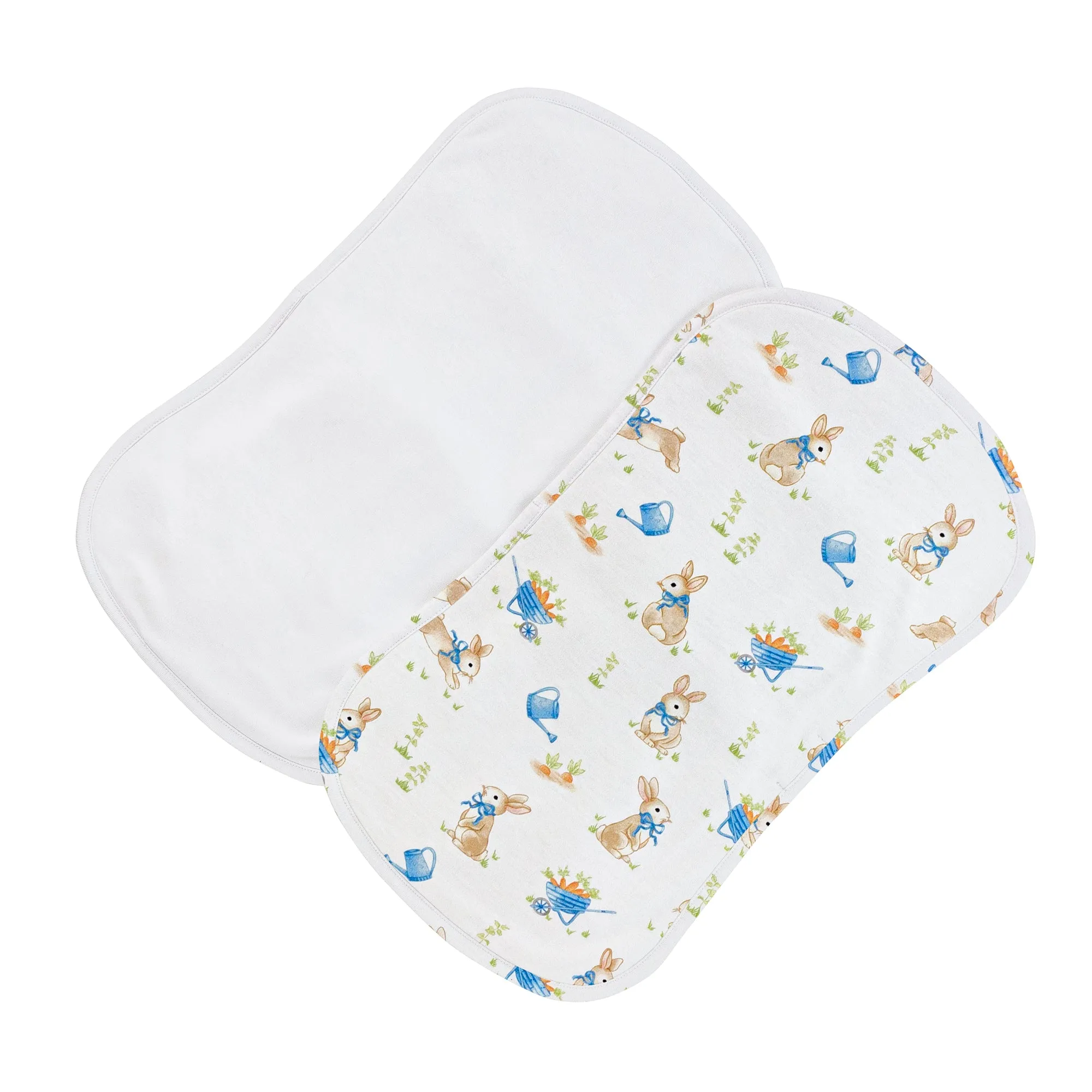 Bunnies Garden Printed Burp Cloth Set
