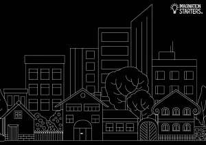 Chalkboard City Placemat