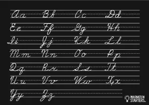 Chalkboard Cursive Practice Placemat