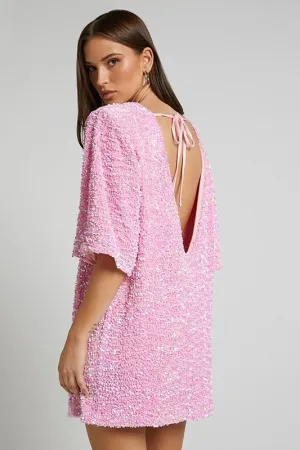 Charlotte | Sequins Backless Mini Dress